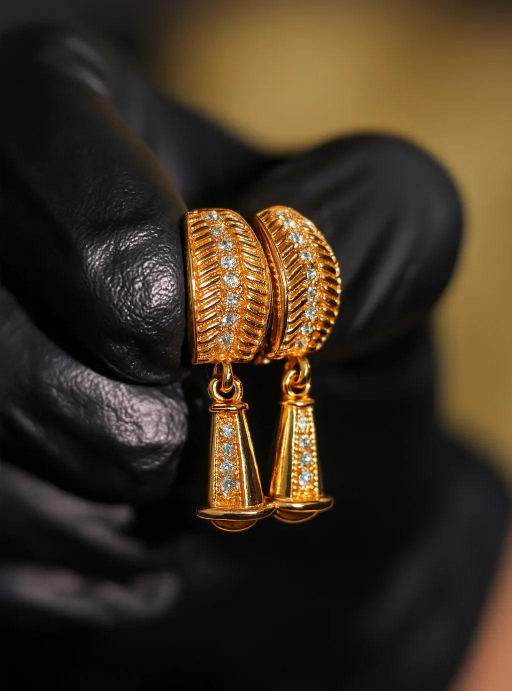 Premium Metal Earring with Brilliant Stones