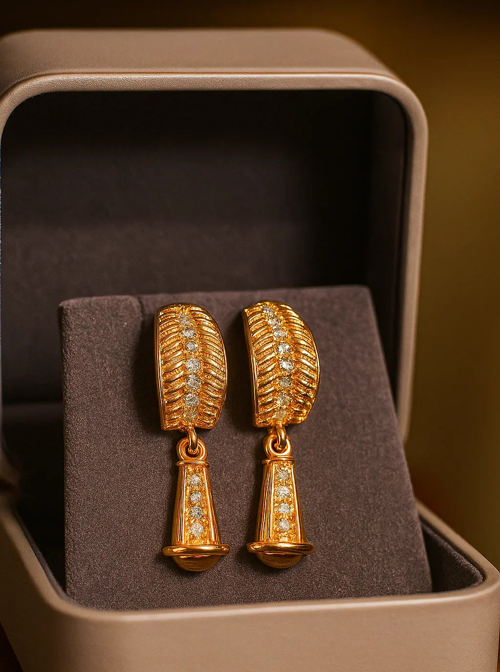 Premium Metal Earring with Brilliant Stones