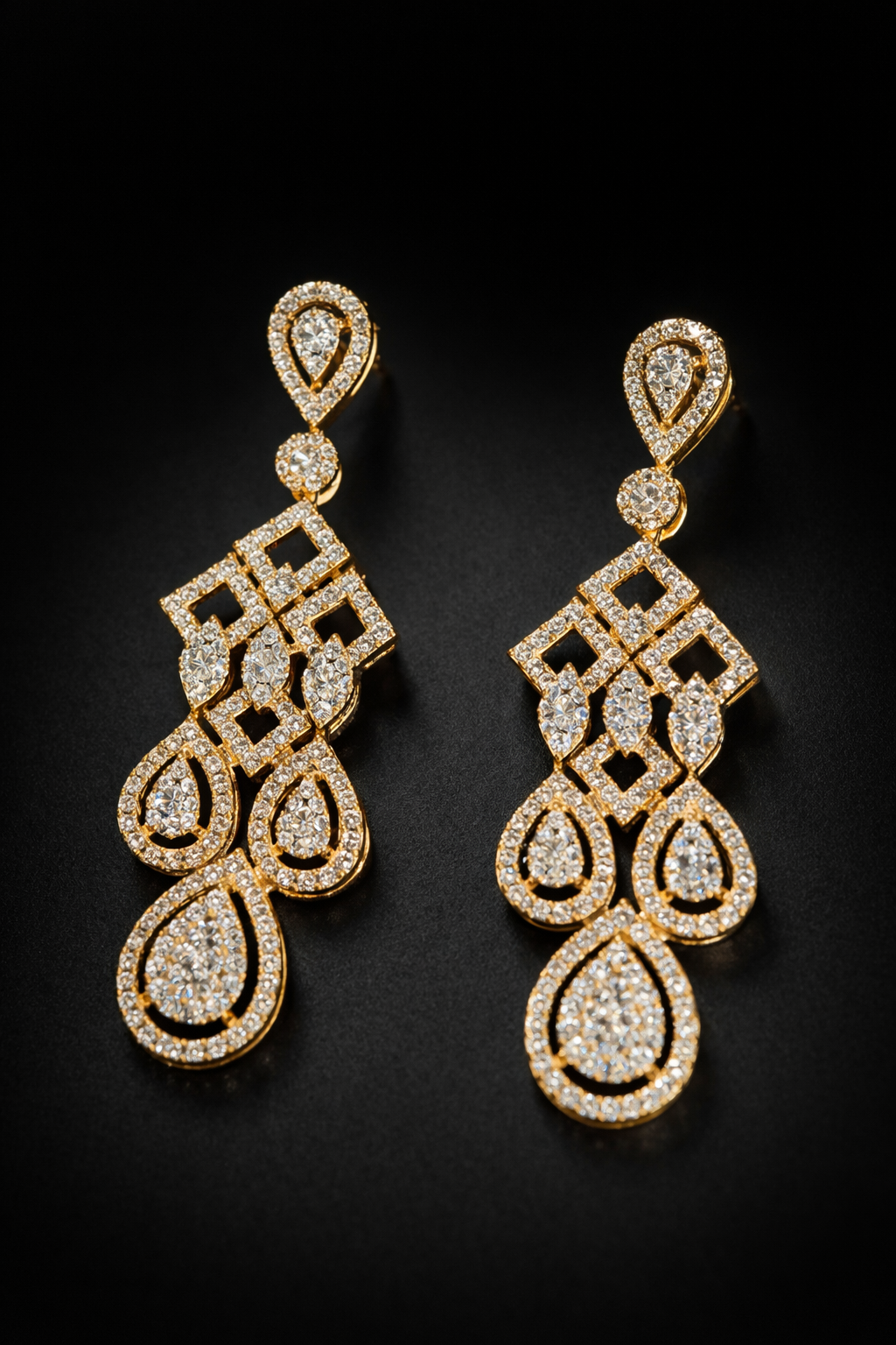 Imperial Bridal Diamond Necklace Set – Luxury Gold Jewelry