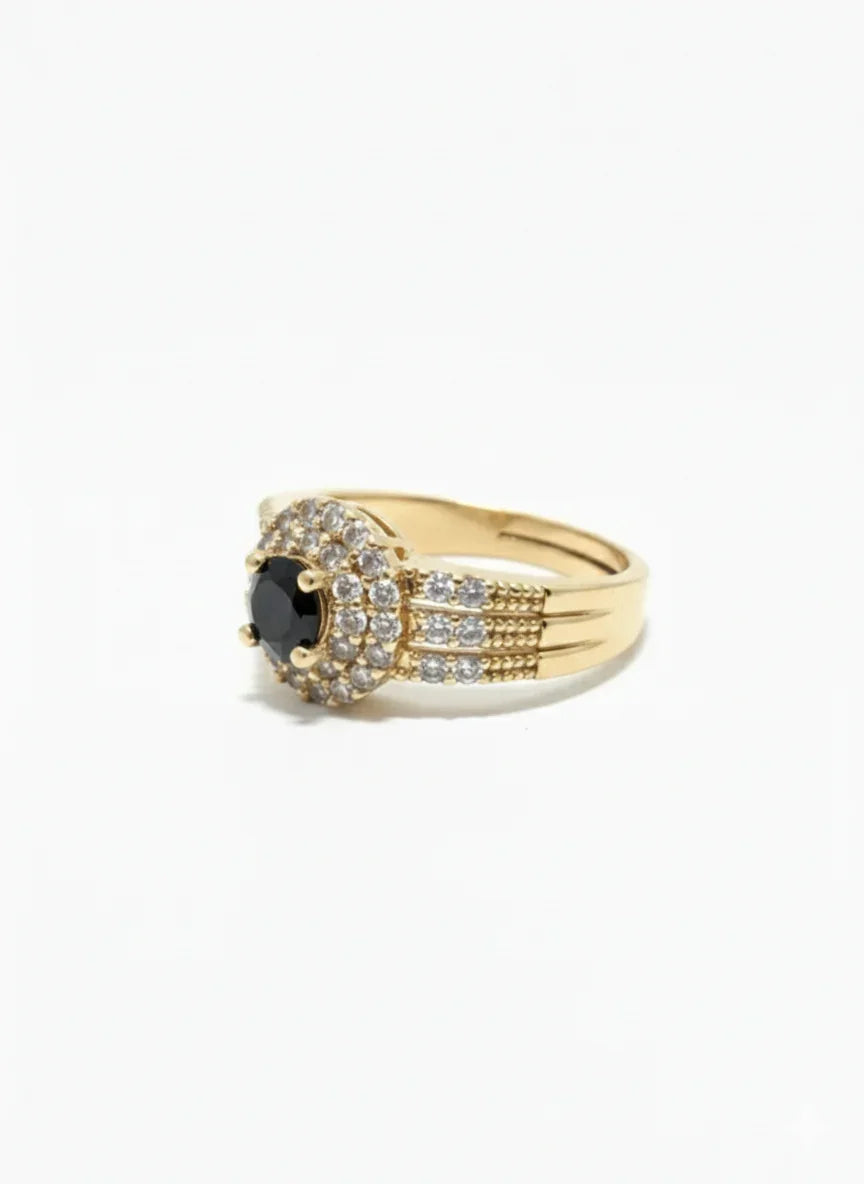 Golden Noir Radiance Ring