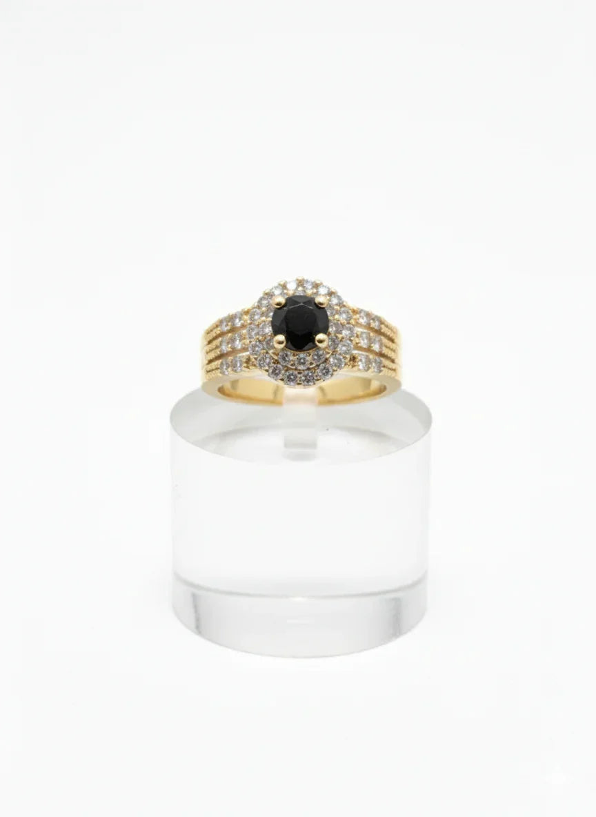 Golden Noir Radiance Ring