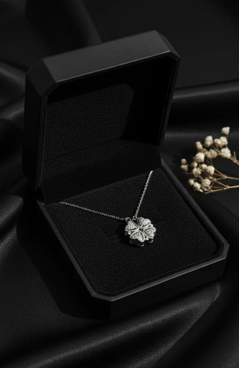 Heart Magnet Couple Necklace – Stainless Steel Silver