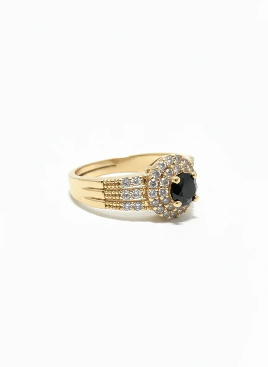 Golden Noir Radiance Ring