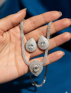 "Majestic Spark – Luxury Crystal Necklace & Earring Set"